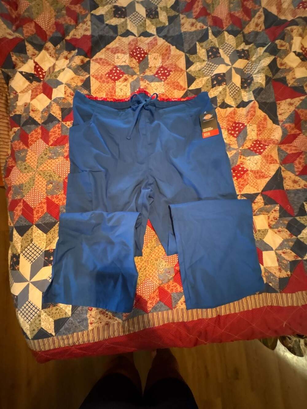 Dickies EDS Signature Scrub Pants Royal Blue Size Large Petite 86206P